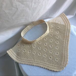 Vintage Crochet Bib Collar Accessory Retro